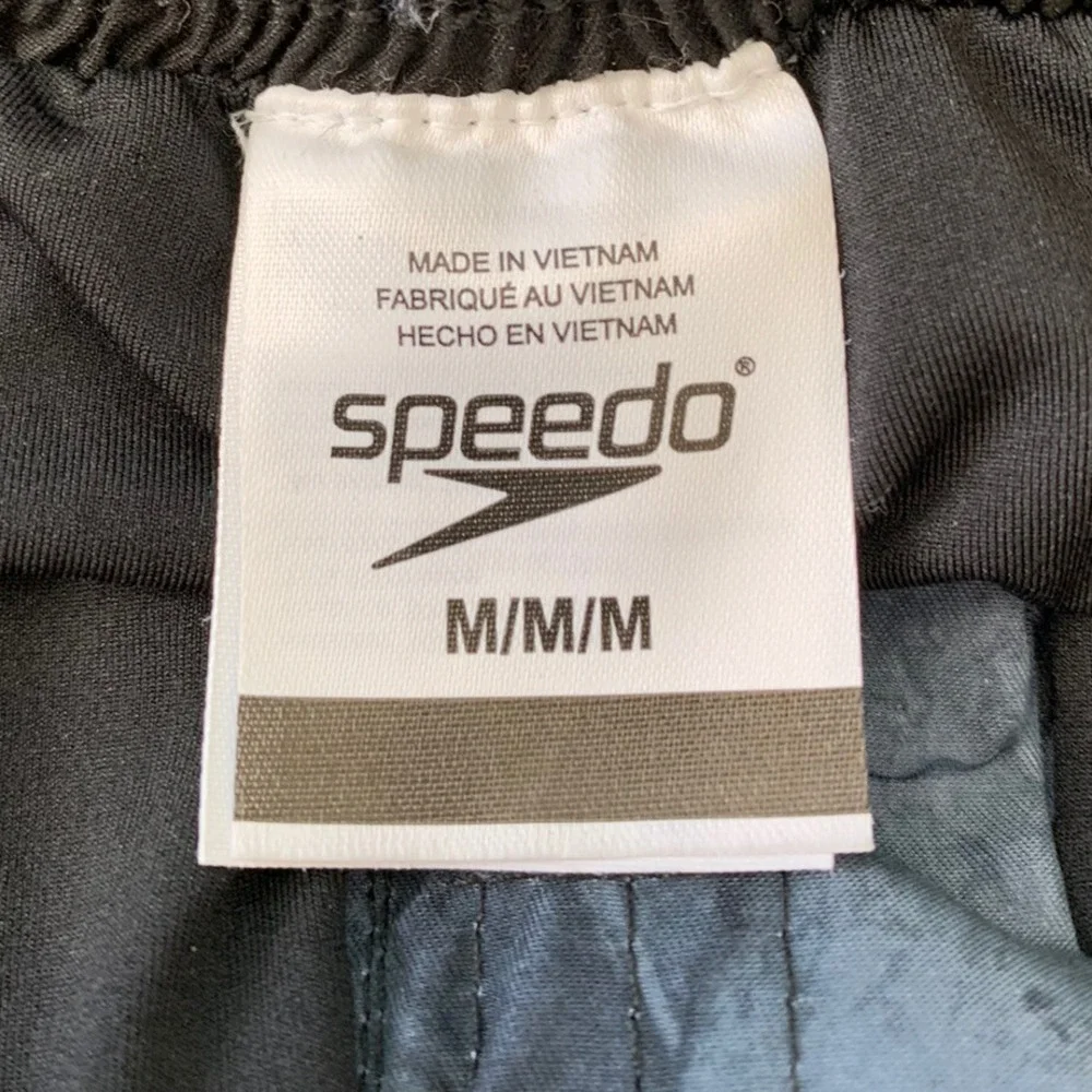 Speedo Men's Swimwear Gray Size Medium Kalo Palm Leaves Swim Trunks